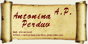 Antonina Perduv vizit kartica